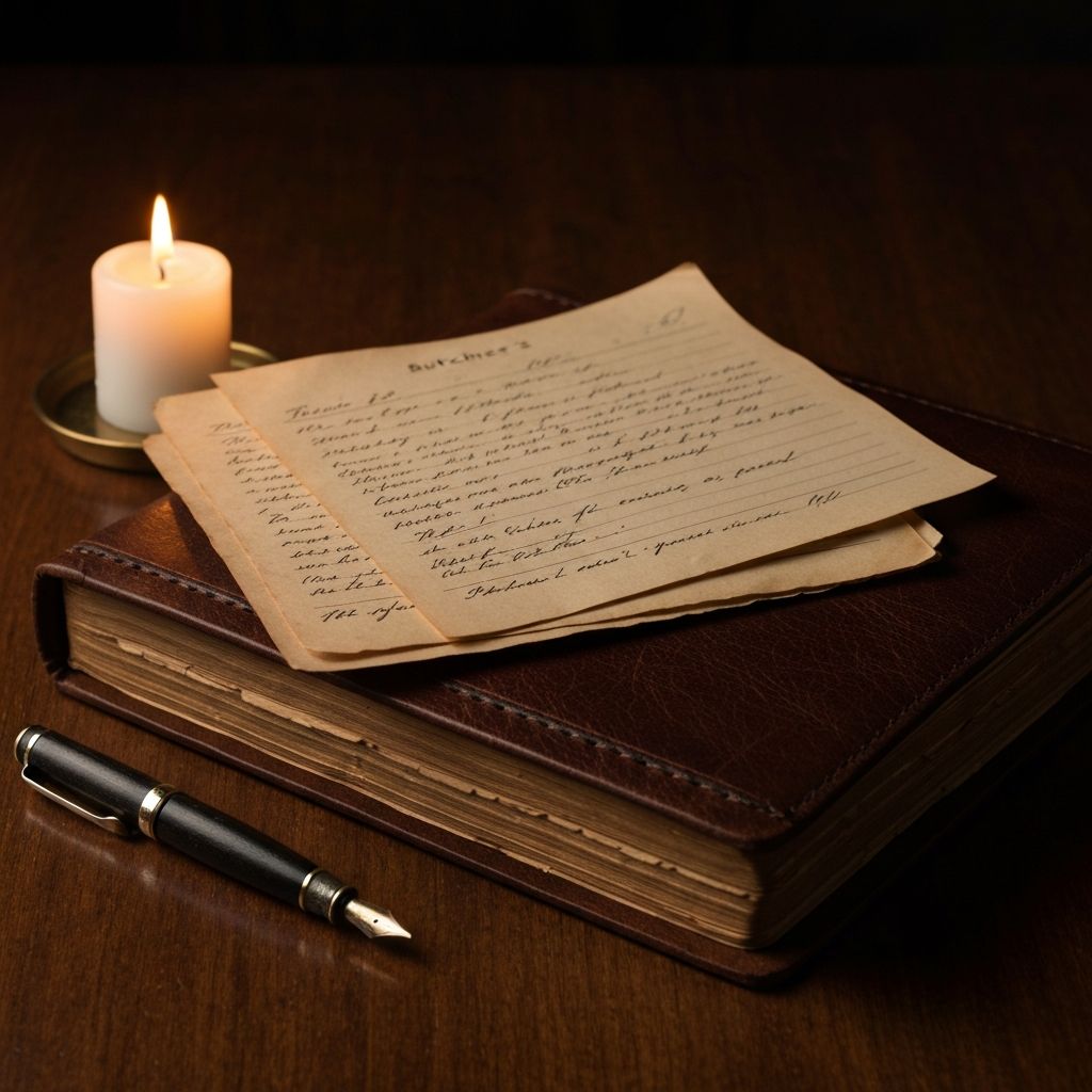 Hand-written aging log - Tradition documented